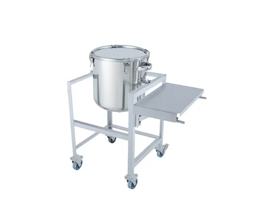 64-5067-87　Stainless Steel Plate Type Clip-on Sealed Container 35L with Stand (with work bench)　DT-CTH-ASCB-36