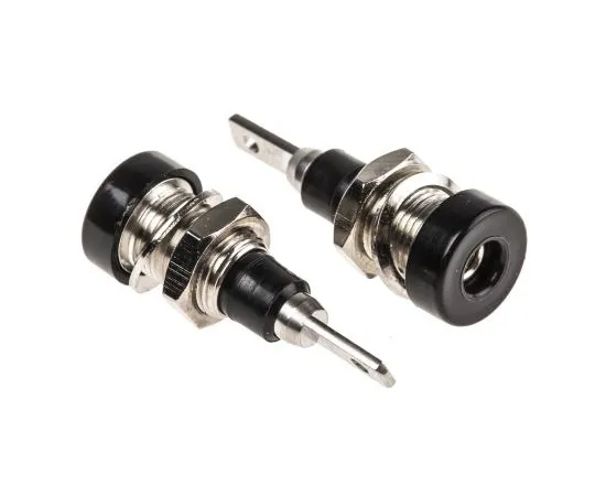 63-4748-63　Black Female Banana Plug Tab 30 V ac, 60 V dc　23.0060-21