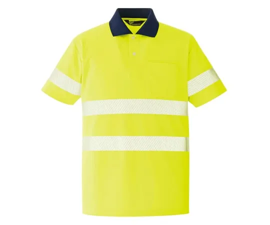 65-1280-70　Work Clothes, VERDEXCEL High Visibility Short Sleeve Polo Shirt Yellow S VES354-UE-S　VES354-UE-S