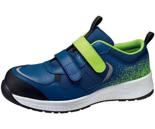 67-6621-10　JSAA Class A Certified Active Safety Work Sneakers AS-05 (Width EEE) Navy/Lime 24.5 cm　AS-05NVLM-EEE-24.5