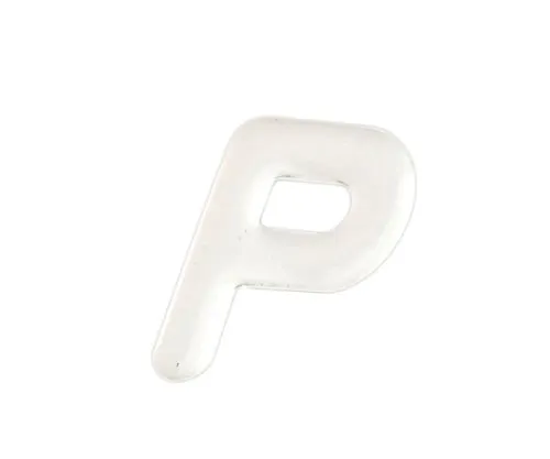 61-7427-90　Silver Metal Characters P 35mm x 1mm　SM35-P
