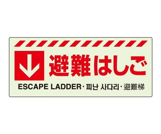 62-6090-47　Evacuation Guidance Sign (Evacuation Equipment) ↓ Evacuation ladder sticker　831-43