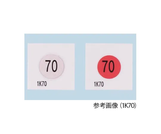 63-4795-05　Asei Kougyou Temperature Sensitive Label, 80°C, 1 Level　1K80