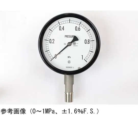 65-4304-41　Sealed Pressure Gauge (100Φ) Vertical A Frame 0.1 MPa　BE12-183