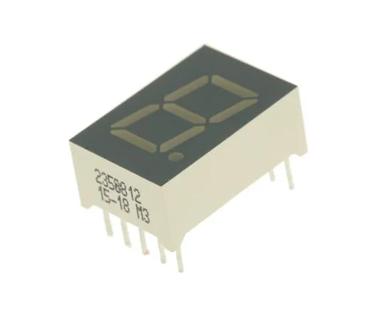 63-4740-51　SC05-11GWA Kingbright 7-Segment LED Display, CC Green 10 mcd RH DP 12.7mm　SC05-11GWA