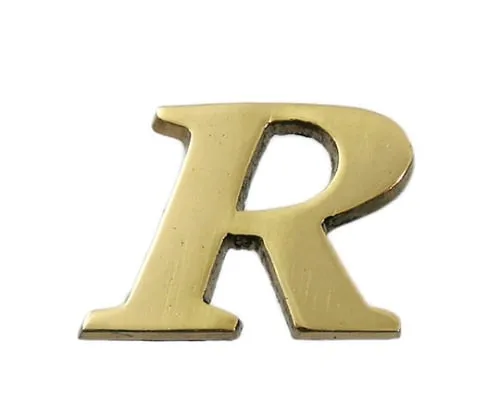 61-7430-68　Brass Gold Characters Large Characters R　QL20-R