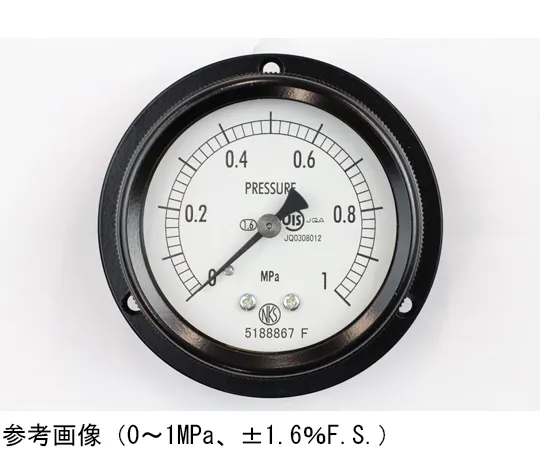 65-4293-90　Sealed Pressure Gauge (60Φ) Recessed D Frame (Mounting Hole) 0.2 MPa　BA15-271