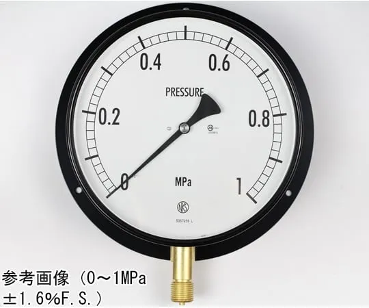 65-4291-99-20　Normal Pressure Gauge (Φ200) Vertical B Frame with 0.1 MPa Inspection Certificate　AJ10-241