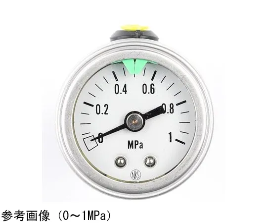 65-4326-60-20　Small Pressure Gauge with Glycerin (35Φ) with 0.25 MPa with Inspection Certificate　GV95-671