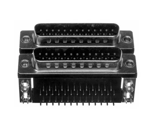 63-4686-64　Norcomp 189 Series, 25 Way Right Angle Stacked PCB D-Sub Connector Male/Male, 2.769mm Pitch, with 4-40 Hex Standoff,　189-025-613R571