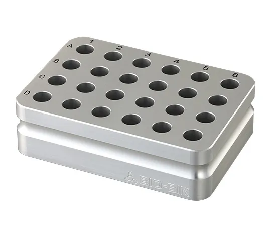 3-3417-01　On-Ice Aluminum Block Deep Type 1.5mL・2.0mL/24Pcs　AB-24D