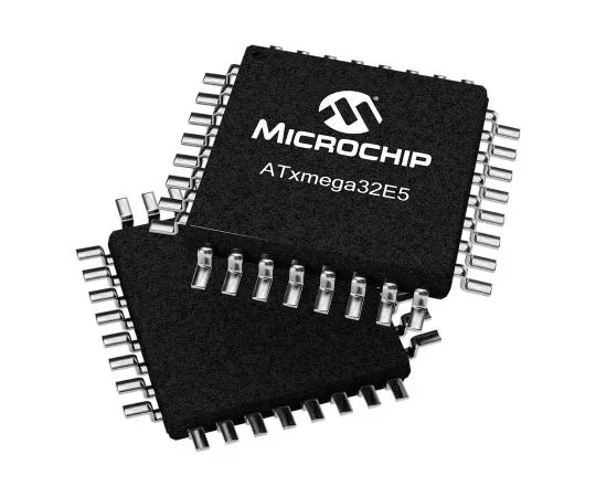 63-4684-83　Microchip Technology ATXMEGA32E5-AU, 8/16bit AVR Microcontroller, 32MHz, 32 + 4 kB Flash, 32-Pin TQFP　ATXMEGA32E5-AU