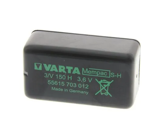 63-4758-17　Varta V150H 3.6V NiMH Rechargeable Button Batteries, 150mAh　55615703012
