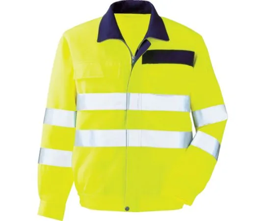 67-3131-76　Autumn/Winter Work Wear JIS Standard Compliant Product High Visibility Blouson VE324 Top Yellow S　VE324-UE-S