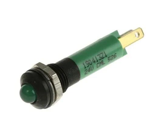 63-4830-74　CML Innovative Technologies Green Indicator, 24 V ac/dc, 8mm Mounting Hole Size　190413Z1