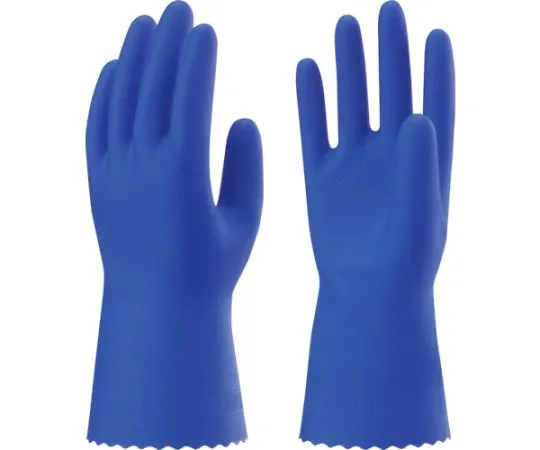 67-6859-11　［Discontinued］PVC Gloves No152 Tuflex Blue L Size　NO152-L