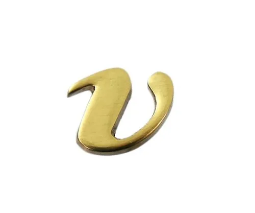61-7430-98　Brass Gold Characters Small Characters V　QS20-V