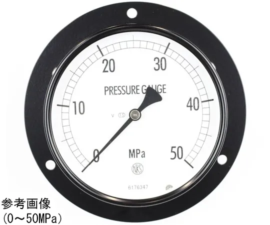 65-4282-70　Normal Pressure Gauge (Φ100) Embedded D Frame (Mounting Hole) for Vibration Resistance 50 MPa　AE15-243