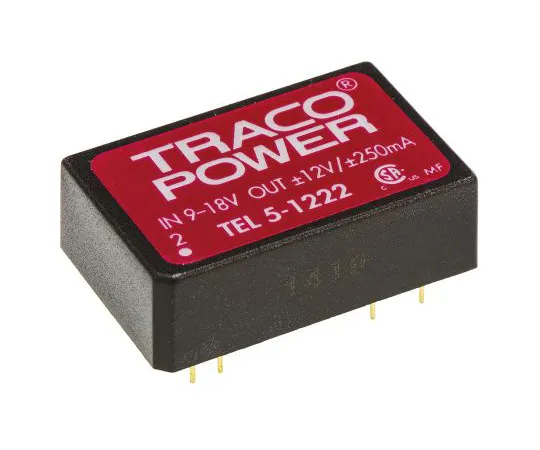 63-4804-37　TRACOPOWER TEL 5 5W Isolated DC-DC Converter Through Hole, Voltage in 9 → 18 V dc, Voltage out ±12V dc　TEL 5-1222