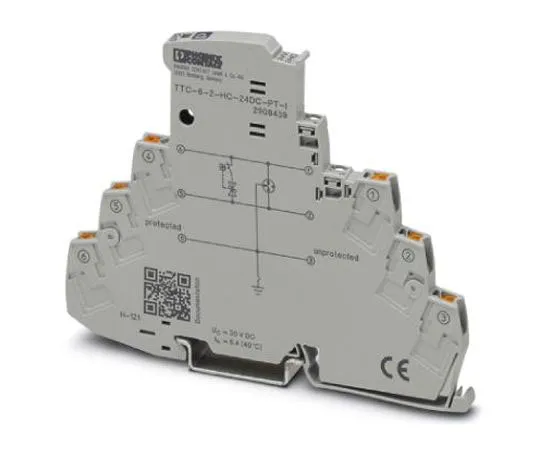 63-4687-34　Phoenix Contact TTC-6-2-HC-24DC-PT-I Series 30 V dc Maximum Voltage Rating 5 (Discharge)kA Maximum Surge Current Surge　2908439