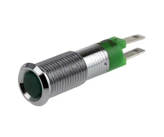 63-4775-03　Signal Construct Green Indicator, Solder Tab Termination, 24 V dc, 8mm Mounting Hole Size　SMCP08214