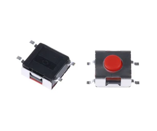 63-4777-14　Red Button Tactile Switch 50 mA @ 12 V dc　DTSMW69RV