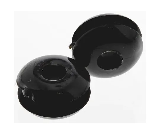 63-4930-01　RS PRO Black PVC 6mm Round Cable Grommet for Maximum of 3mm Cable Dia.　666-4593