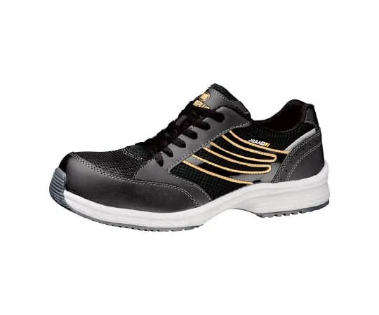 67-3127-91　JSAA Class A Certified Sneakers with Toe Box Electrostatic Black 22.0 cm　SLS701S-BK-22.0