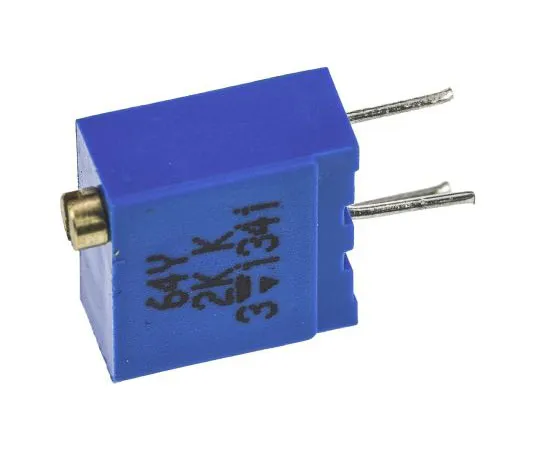 63-4697-30　Vishay 64Y Series 21 (Electrical), 23 (Mechanical)-Turn Through Hole Trimmer Resistor with Pin Terminations, 2kΩ ±10%　M64Y202KB40
