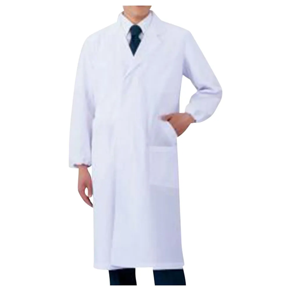 2-9412-01　ASLAB White Coat single (Big Pocket, For Men) S　AL-MSD