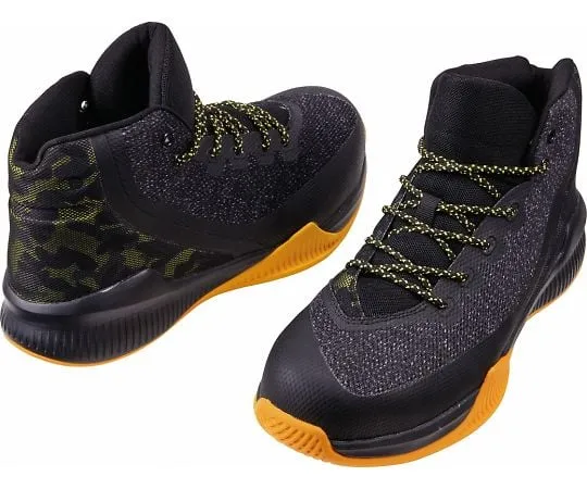 64-0989-99　Safety Shoes Middle Cut Yellow Crab Mocha 25.0 cm　S6183