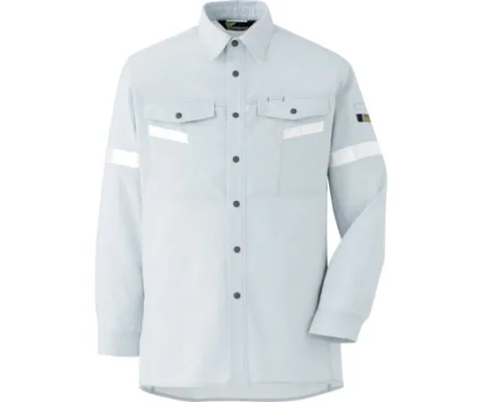 67-3134-17　All Year Work Wear Antistatic JIS Compatible Reflective Material Long Sleeve Shirt VES2551 Silver Gray S　VES2551-UE-S