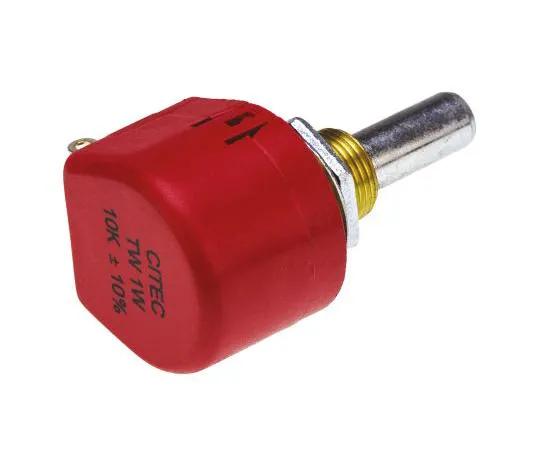 63-4837-36　TE Connectivity 1 Gang Rotary Wirewound Potentiometer with a 6.35 mm Dia. Shaft, 10kΩ, ±10%, 1W, Linear TW1103KA　TW1103KA