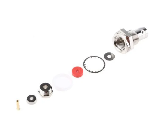 63-4874-50　RS Pro Straight 75Ω Panel Mount Bulkhead Fitting BNC Connector, jack, Nickel, Clamp Termination, RG179E　546-3973