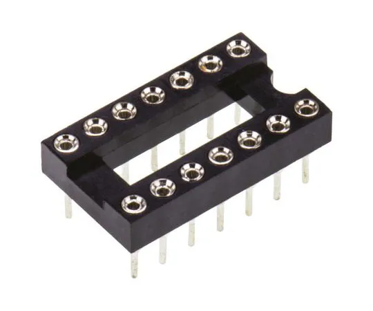 63-4723-02　Winslow 2.54mm Pitch Vertical 14 Way, Through Hole Turned Pin Open Frame IC Dip Socket, 5A　W30514TTRC