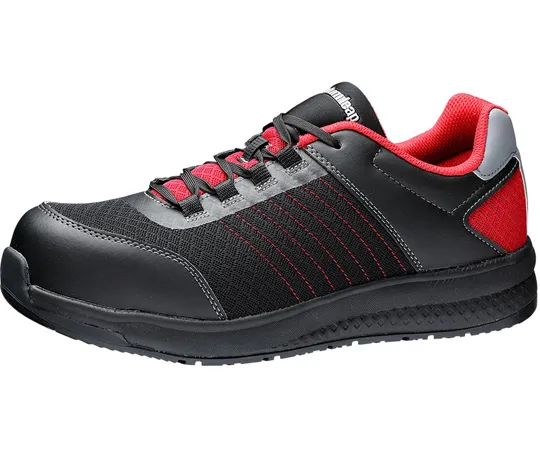 67-6620-65　JSAA Class A Certified High Repulsion Work Shoes Quantum Leap Black/Red 22.0 cm　QL-01N-BK/RD-22.0