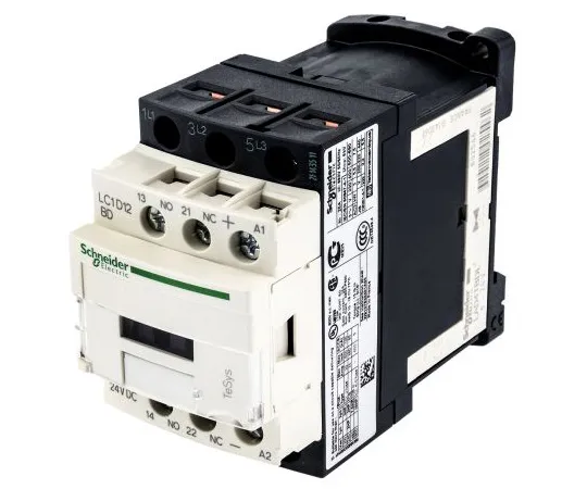 63-4782-84　Schneider Electric 3 Pole Contactor, 12 A, 24 V dc Coil, TeSys D, 3NO, 5.5 kW　LC1D12BD