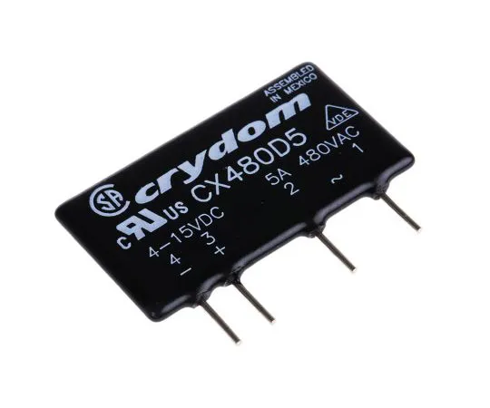 63-4754-33　Sensata / Crydom 5 A Solid State Relay, Zero Cross, PCB Mount, SCR, 660 V ac Maximum Load　CX480D5