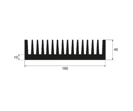 63-4740-05　Heatsink, 0.65K/W, 150 x 160 x 40mm　159AB1500B
