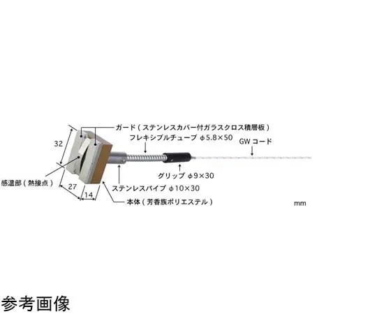65-3528-50　Temperature Sensor with Built-in Magnet MG Series -50~400°C Type K Head Shape: Type 64　MG-64K-GW1-ASP