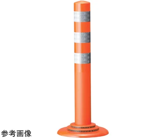 65-8896-67　Lane Separator Pole Cone Plus PF-N Bonded Type H650mm Red　PC-65PFRW-N