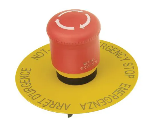 63-4805-65　Eaton M22 Series, Red Push Button Head, Turn to Release, 22mm Cutout　M22-PVT+M22-A+M22-XAK1