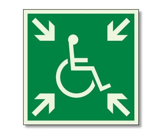 62-6089-80　Temporary Evacuation Area Sign 130 square　829-901