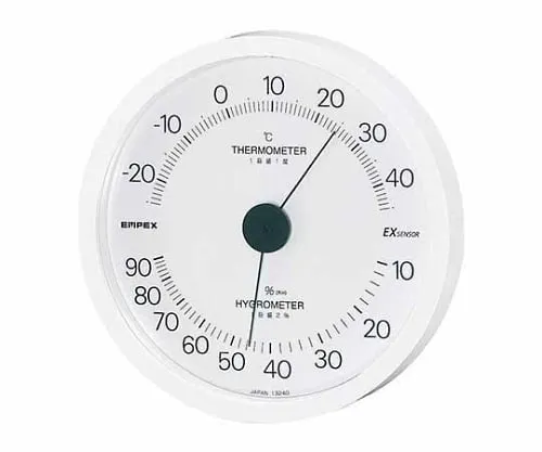 61-6865-47　Exceed Thermo-Hygrometer 140 x 29mm 230G (Blister Pack) White　TM-2301