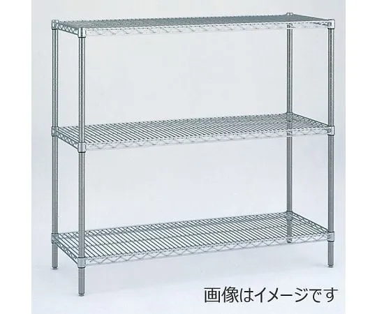 64-3491-42　Stainless Erecta Shelf W 910 x D 613 x H 1384mm (PS) 3 stages with DB　SLS910PS1390W3