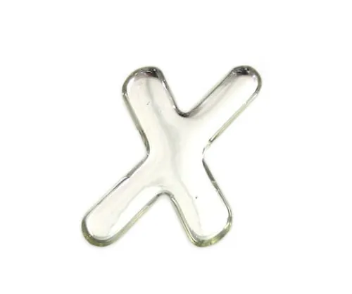 61-7427-98　Silver Metal Characters X 35mm x 1mm　SM35-X
