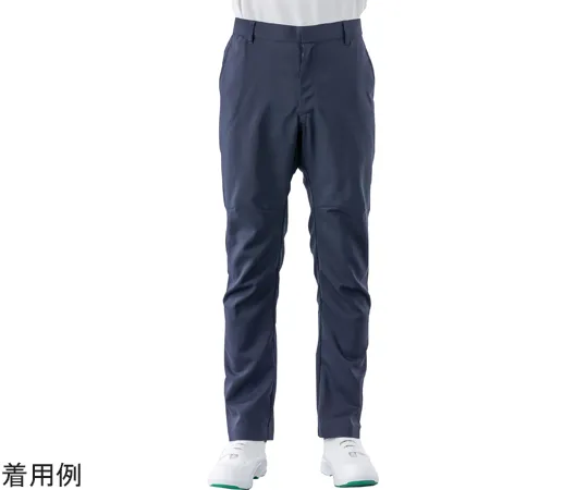 68-5084-65　Hybrid Active Pants without Hem Lifting, Navy, without Tuck, Back Elastic, S Size　LH5400-6