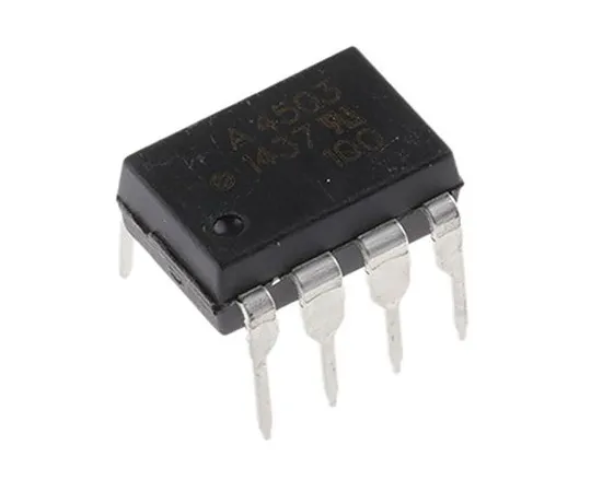 63-4876-17　Broadcom, HCPL-4503-000E DC Input Transistor Output Optocoupler, Through Hole, 8-Pin PDIP　HCPL-4503-000E