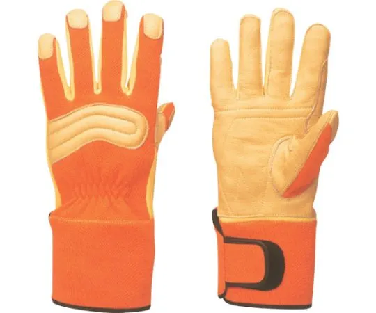 64-6746-03　KC-60 Fire Service Ceramic Leather Gloves Orange L　KC60-OL