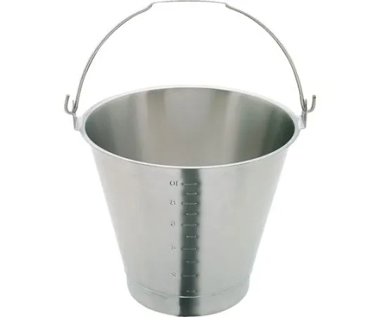 64-5022-08　Stainless SteelBucket with Scale 12 L 18-8　SH-549-13WBM